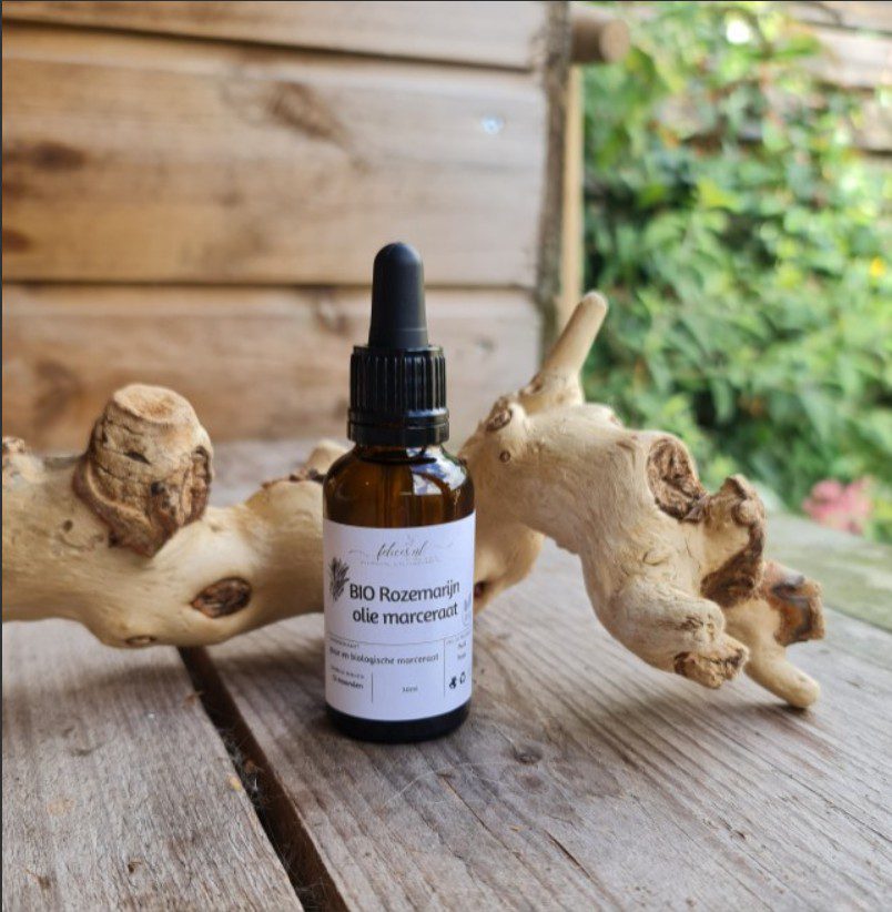 Biologische Rozemarijnolie - olie maceraat - haargroei - hoofdhuid - ECOCERT gecertificeerd 30ml
