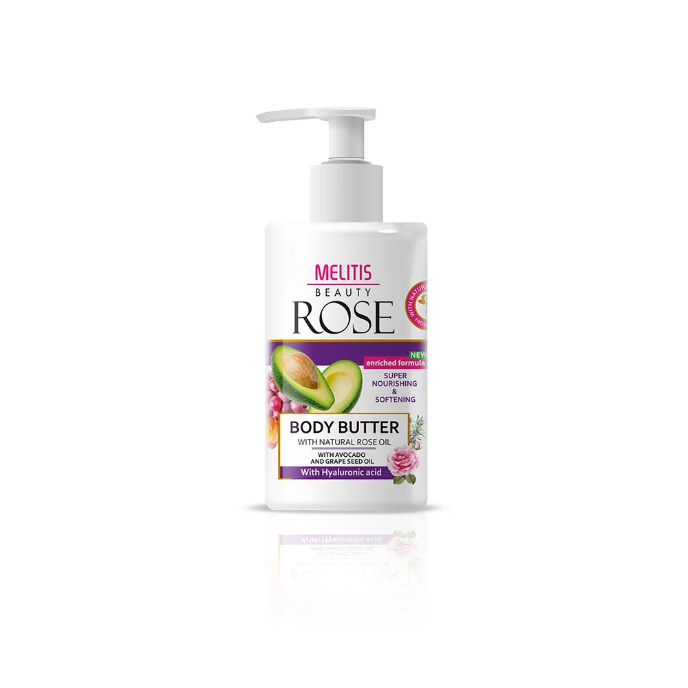 Voedende lichaam balsem "Beauty Rose" met Bulgaarse rozenolie - avocado - druivenpitolie en hyaluronzuur 250ml