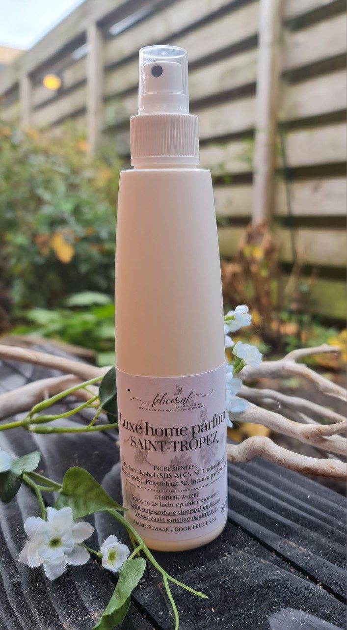 Luxe handgemaakte Interieur parfum spray - kamer spray - sfeer - SAINT-TROPEZ - zachte gevoel- subtiel 200ml