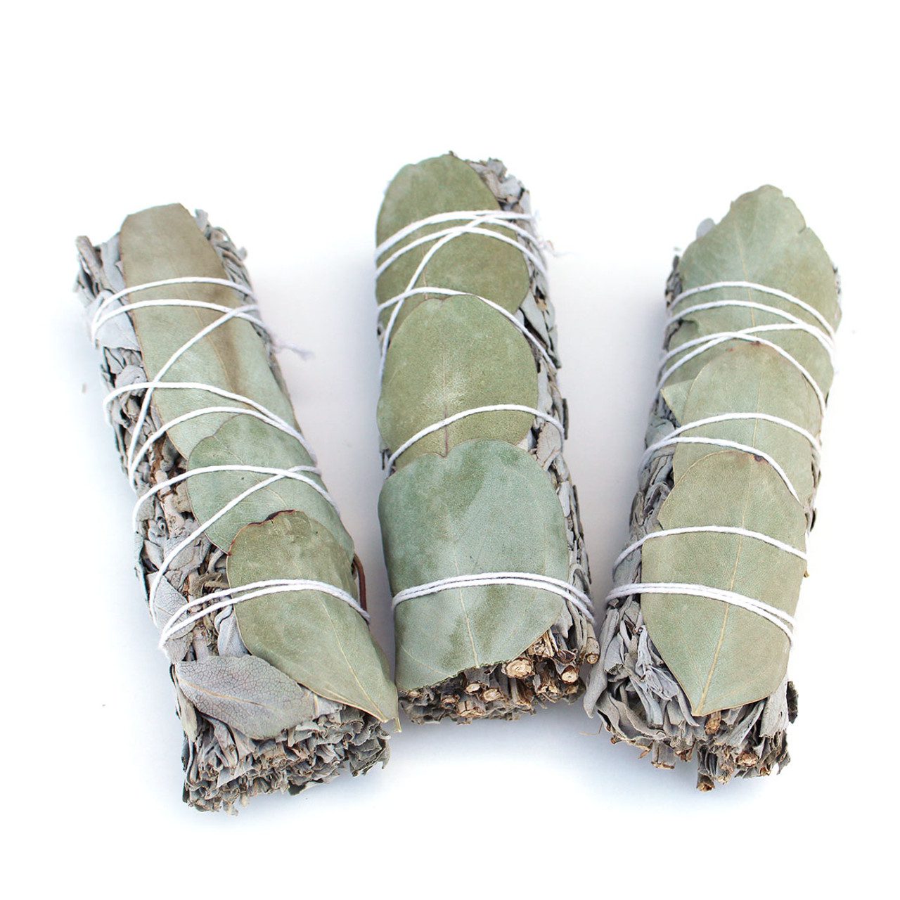 3 stuks Natuurlijke Witte salie en Eucalyptus bundel stick - wierook - handgemaakt in Frankrijk - zuiverend en frisse sfeer 3x11cm - Afbeelding 3