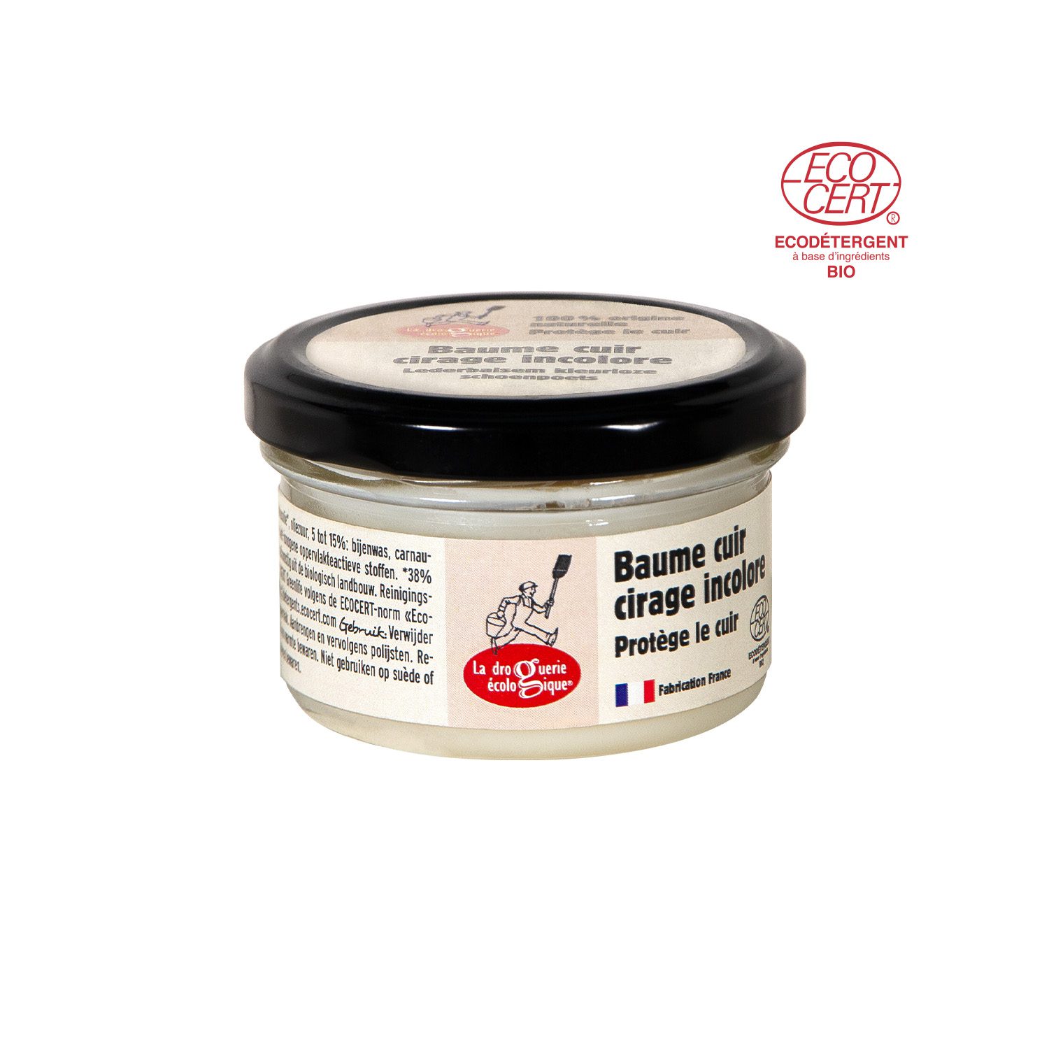 Organische Kleurloze schoensmeerbalsem - gemaakt in Frankrijk - glanzend leer en schoenen - minimalistische formule - 75gr