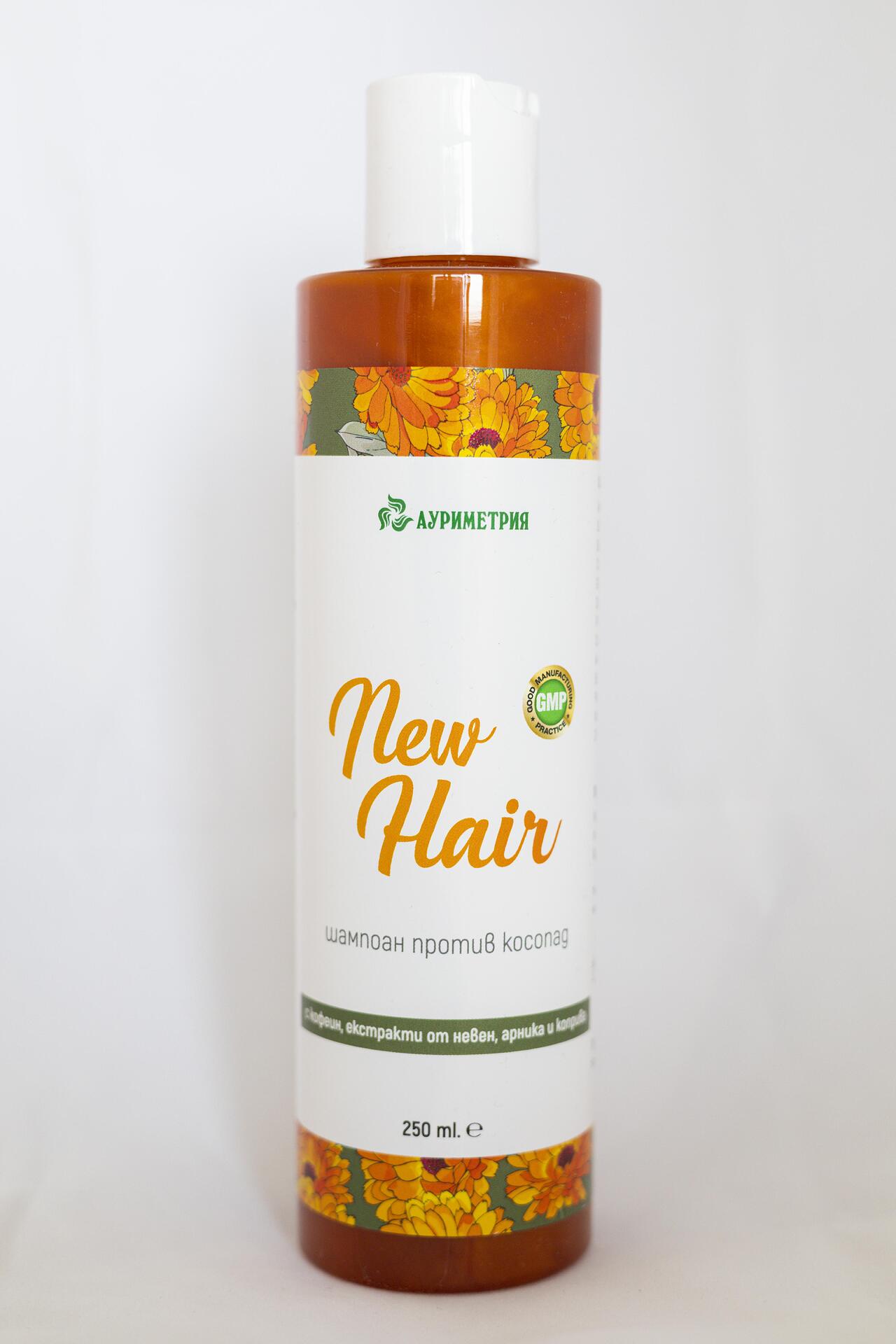 Шампоан против косопад с кофеин, невен, арника и коприва
