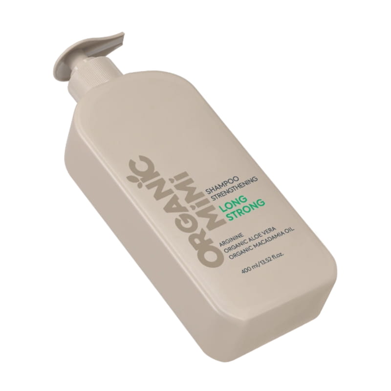 Biologische Long Strong Versterkende Shampoo - elastisch haar - arginine - macadamia-olie - aloë vera-sap  400 ml