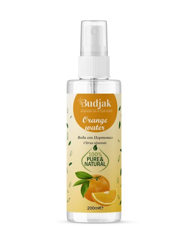 Biologische Sinaasappelschil bloemenwater (Citrus sinensis) – verheldert - deo maken - geluk 200ml
