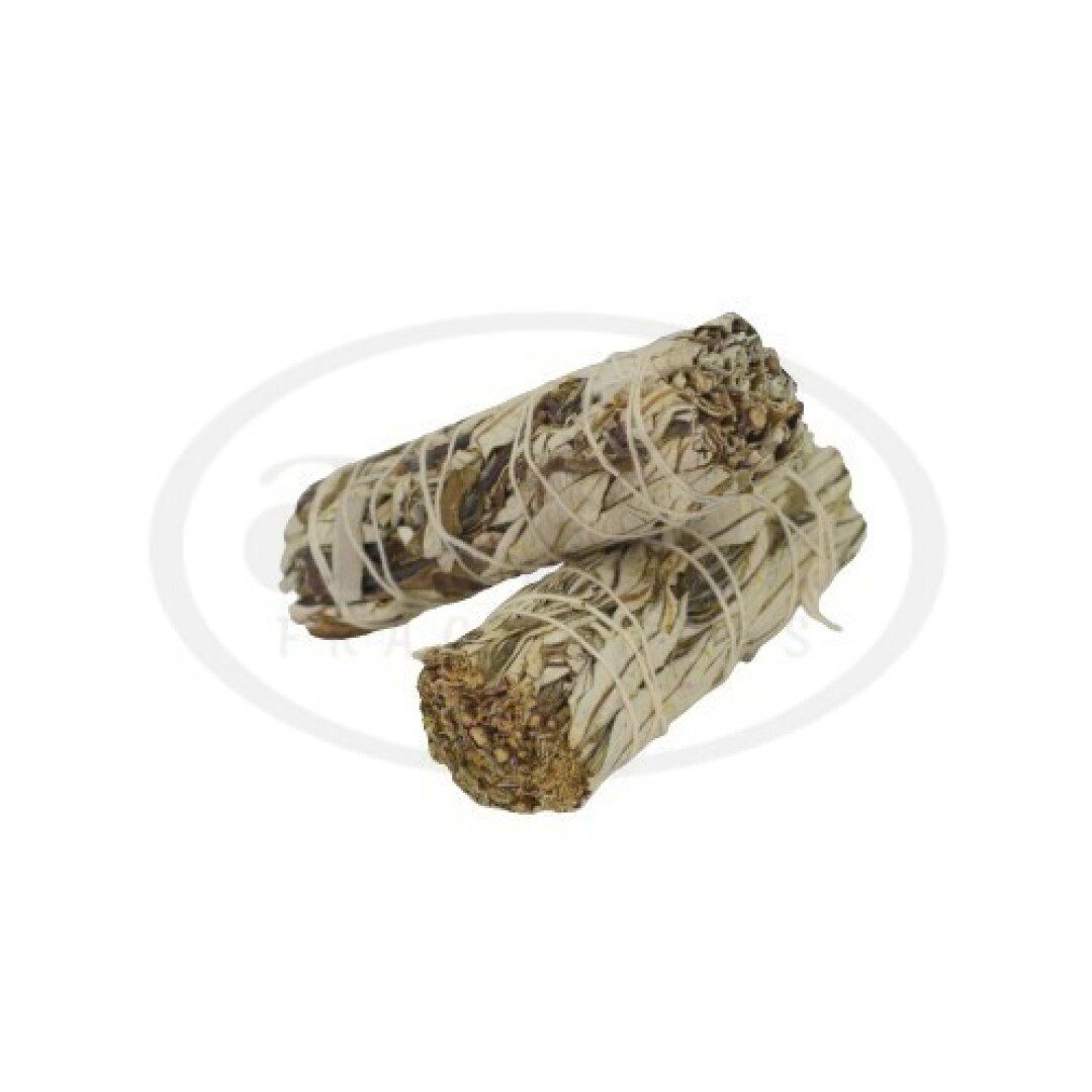 Set van Handgemaakte wierook bundel - smudge - 1 witte salie en zoet gras - heilige gras en 3 st Palo Santo