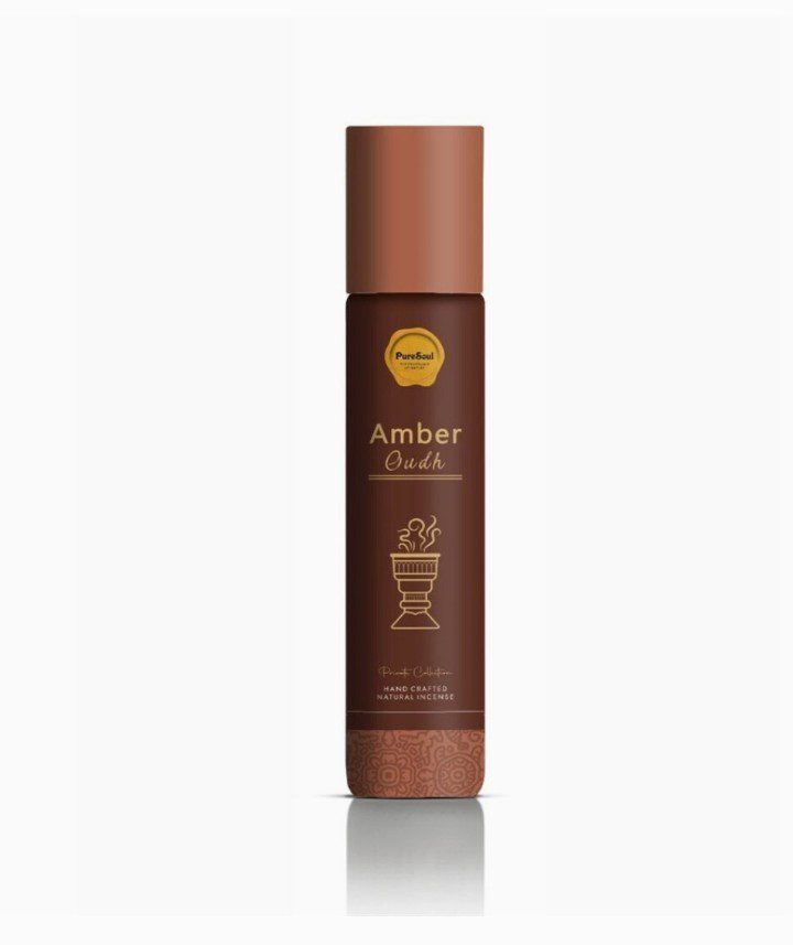 Pure Soul Amber Oud Wierook - Hoge kwaliteit Indiase handgemaakte wierook - warme en kruidige aroma 25gr.