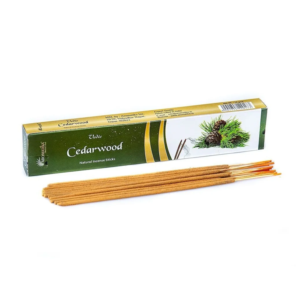 2 stuks Natuurlijke wierook - Vedische CEDERHOUT - innerlijk rust 2x12 stokjes