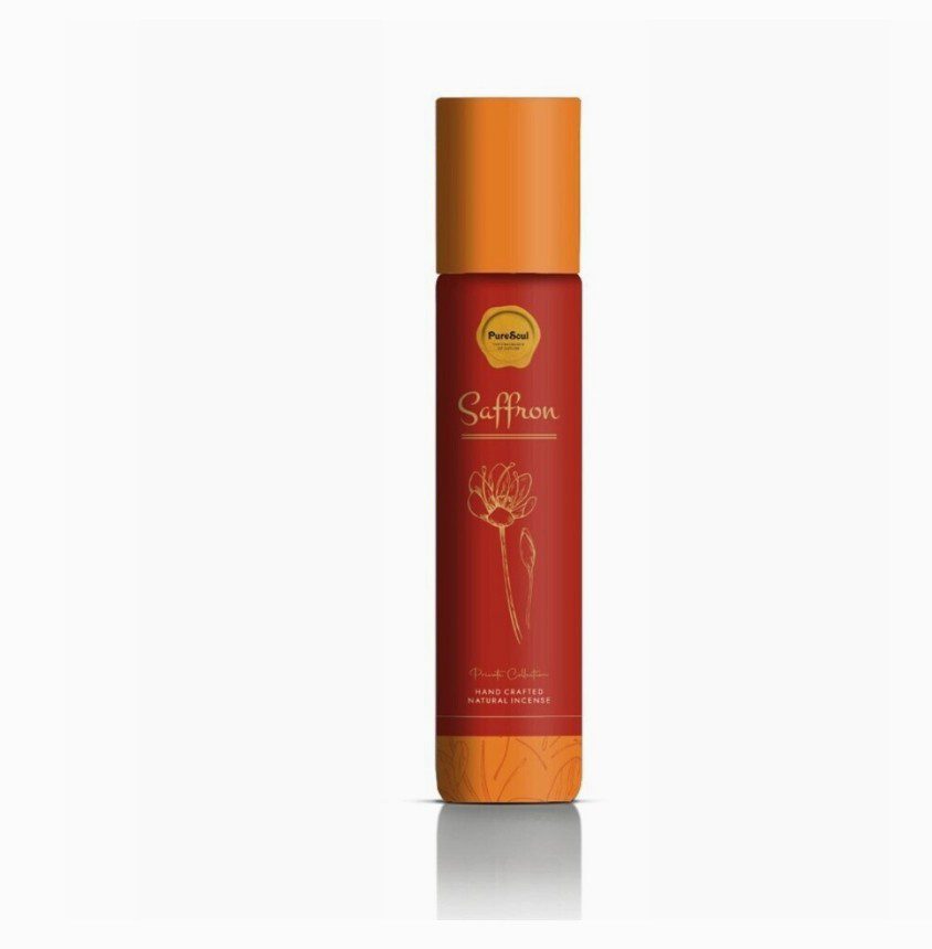 Pure Soul Saffraan Wierook - Hoge kwaliteit Indiase handgemaakte wierook - warme en kruidige aroma 25gr.
