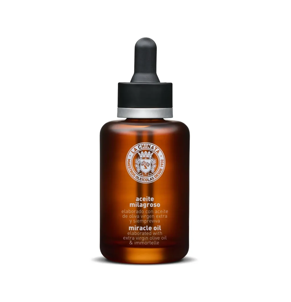 La Chinata Miracle Oil - wonder olie voor gezicht - lichaam - haar - olijfolie - vitamine E - immortelle extract 60ml